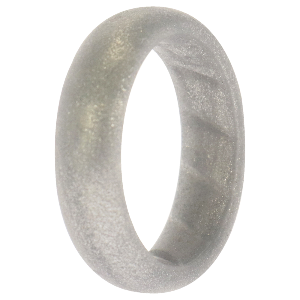 Silicone Wedding BR Solid Ring - Basic-Silver by ROQ for Women - 5 mm Ring